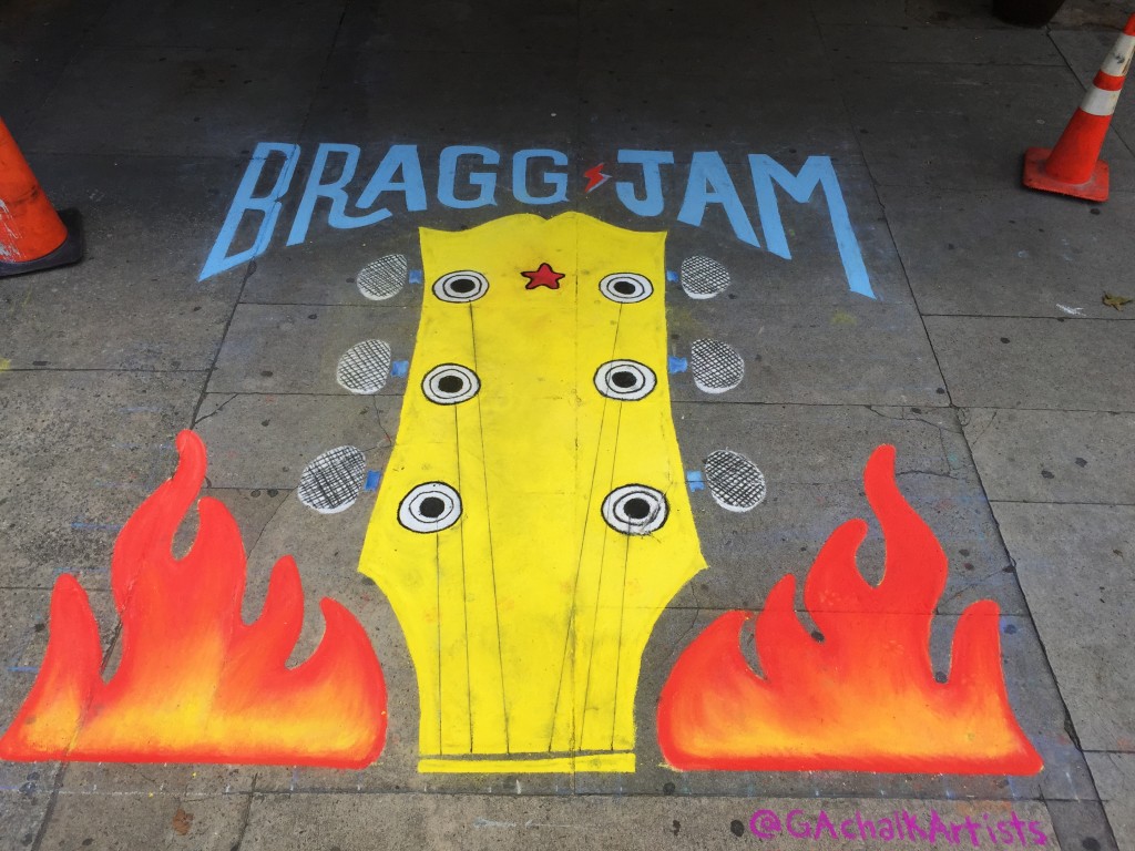 Bragg Jam guitar with flames