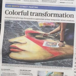 Newspaper featuring the work of Jessi Queen.