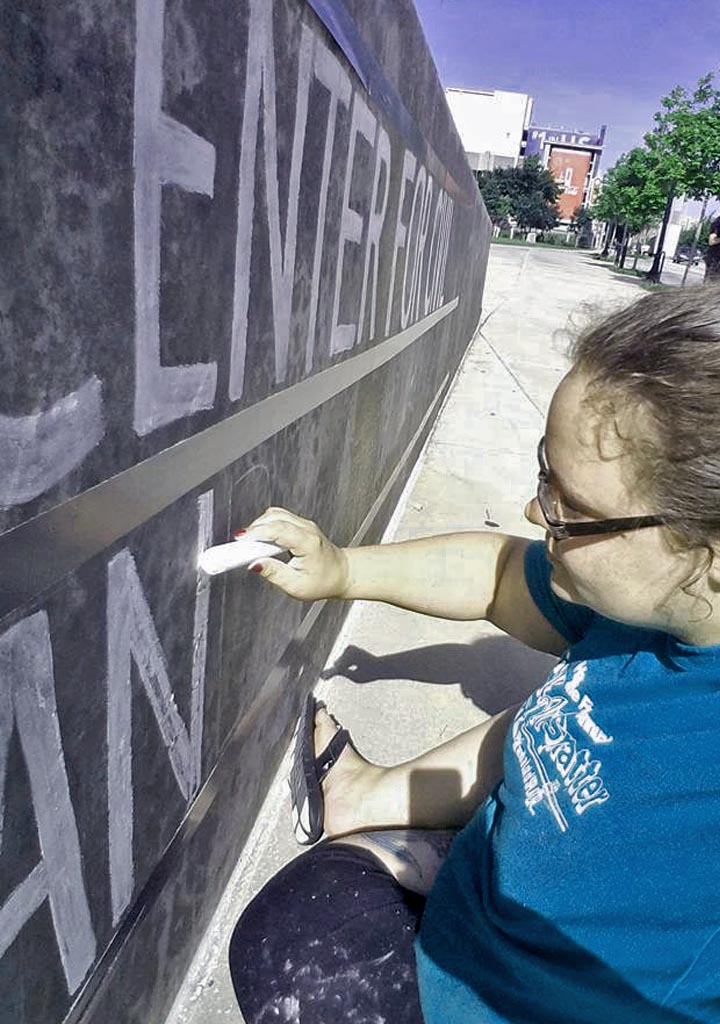 Chelsey Chalks on the Street at Center for Human and Civil Rights