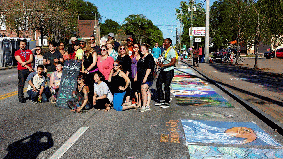 Pop Up Chalk Festival at Atlanta Streets Alive April 2016