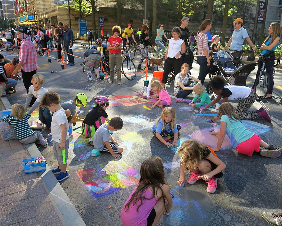 Community Chalking In Progress