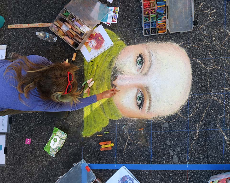 Jessi Queen Chalking in Progress