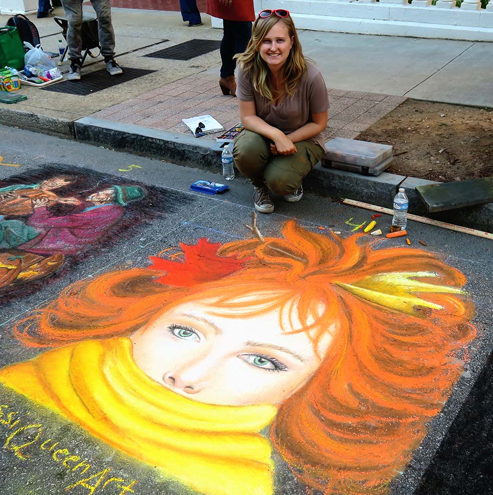 Jessi Queen Fall Chalk Art Face