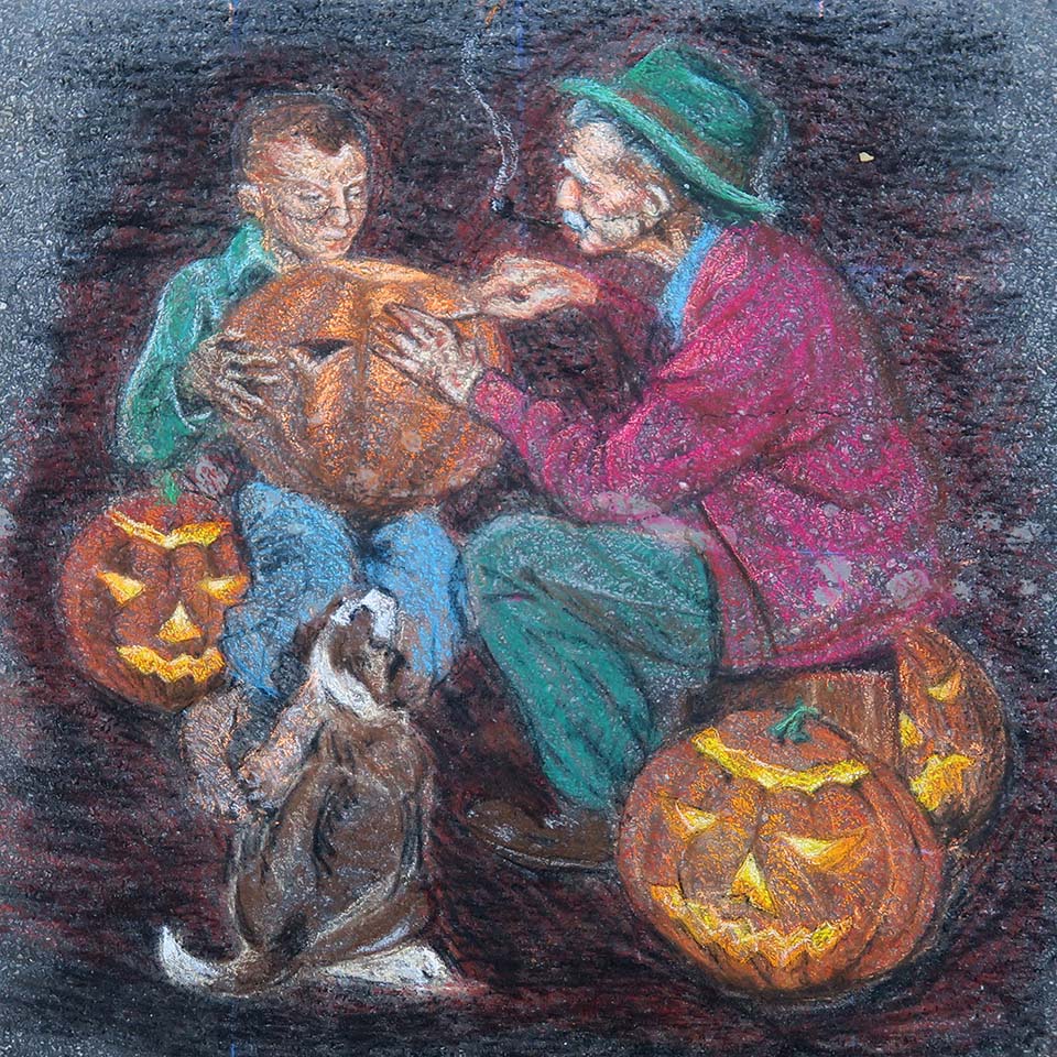 Adam Dunlap Rockwell Chalk Art