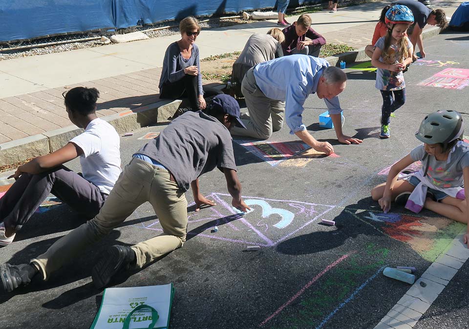 All ages chalk together