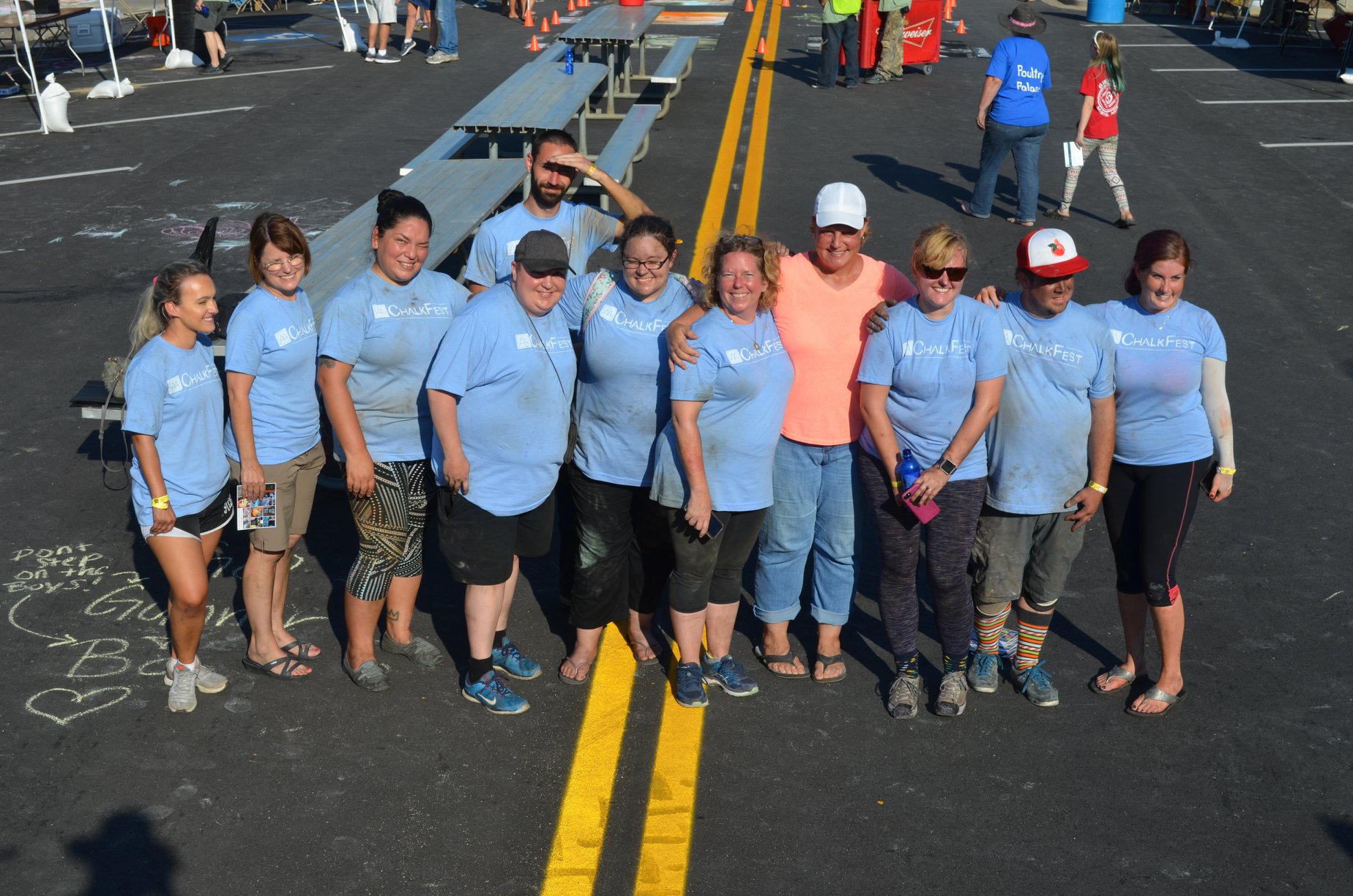 Artists at Albany's AMA ChalkFest